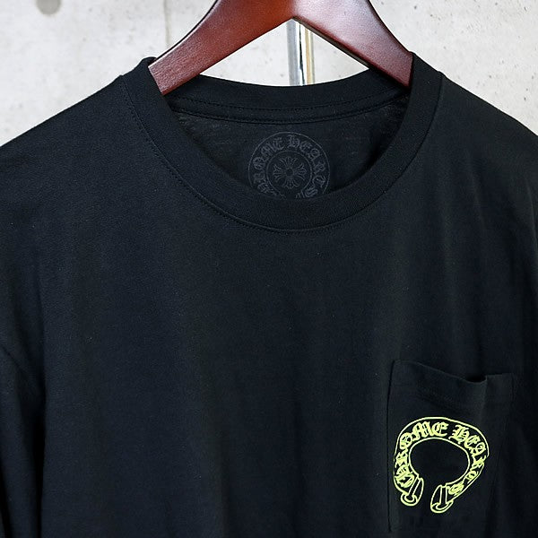 CHROME HEARTS Horseshoe Print Pocket Long Sleeve Tee Black Size L