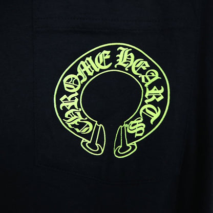 CHROME HEARTS Horseshoe Print Pocket Long Sleeve Tee Black Size L