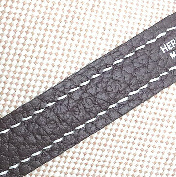 HERMES Garden Party 36 Toile H Rouge Sellier Handbag Size ONE SIZE