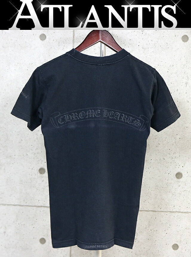 CHROME HEARTS Old Scroll Label Cotton T-Shirt Black Size S