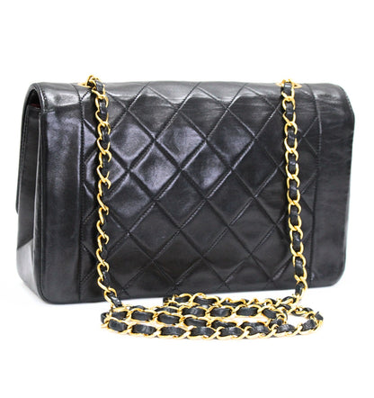 CHANEL Diana 25 Matelasse Lambskin Bag Black Size ONE SIZE