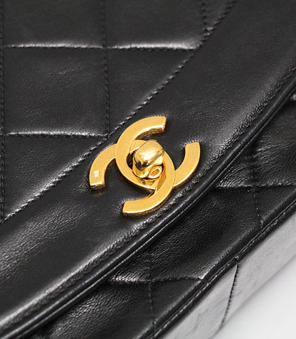 CHANEL Diana 25 Matelasse Lambskin Bag Black Size ONE SIZE