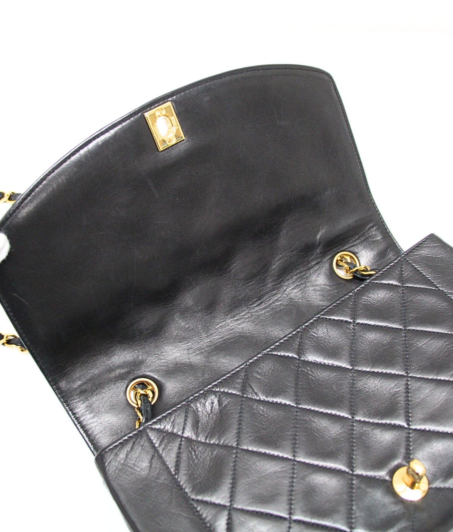 CHANEL Diana 25 Matelasse Lambskin Bag Black Size ONE SIZE