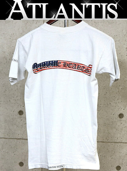 CHROME HEARTS Old Flag Scroll Label Cotton T-Shirt Size S
