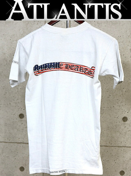 CHROME HEARTS Old Flag Scroll Label Cotton T-Shirt Size S