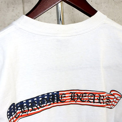 CHROME HEARTS Old Flag Scroll Label Cotton T-Shirt Size S