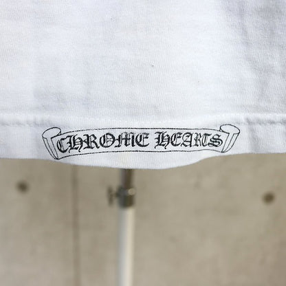 CHROME HEARTS Old Flag Scroll Label Cotton T-Shirt Size S