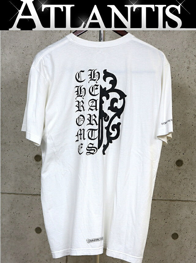 CHROME HEARTS Vine Dagger Vertical T-Shirt White Size XL