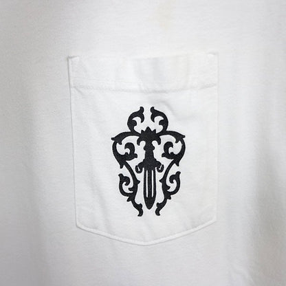 CHROME HEARTS Vine Dagger Vertical T-Shirt White Size XL