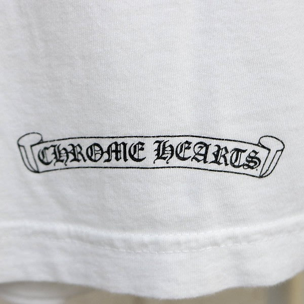 CHROME HEARTS Vine Dagger Vertical T-Shirt White Size XL