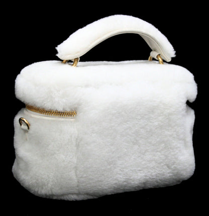 miu miu White Fur 2-Way Vanity Bag Size ONE SIZE