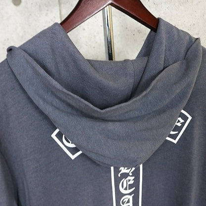 CHROME HEARTS Old T-Bar Horseshoe Zip Hoodie Gray Size XL