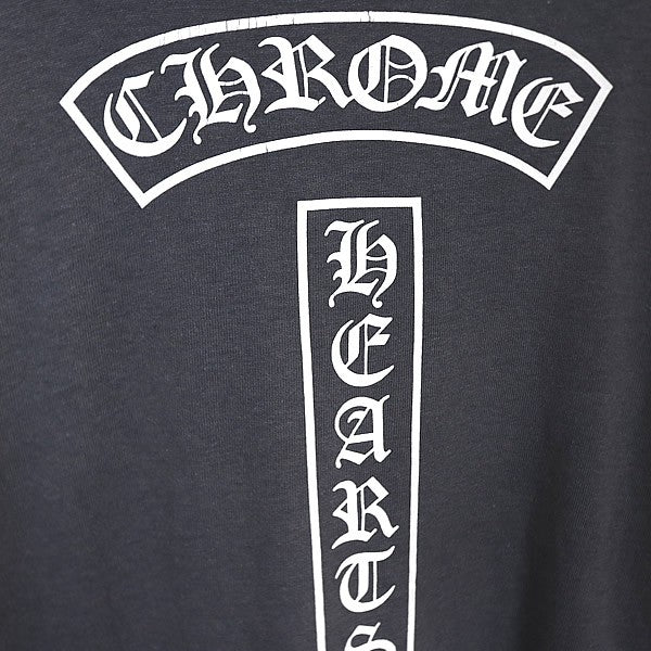 CHROME HEARTS Old T-Bar Horseshoe Zip Hoodie Gray Size XL