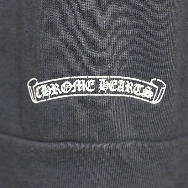 CHROME HEARTS Old T-Bar Horseshoe Zip Hoodie Gray Size XL