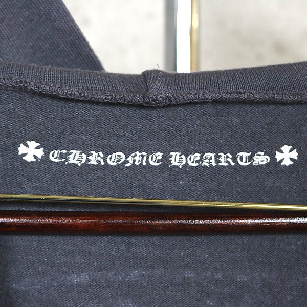 CHROME HEARTS Old T-Bar Horseshoe Zip Hoodie Gray Size XL