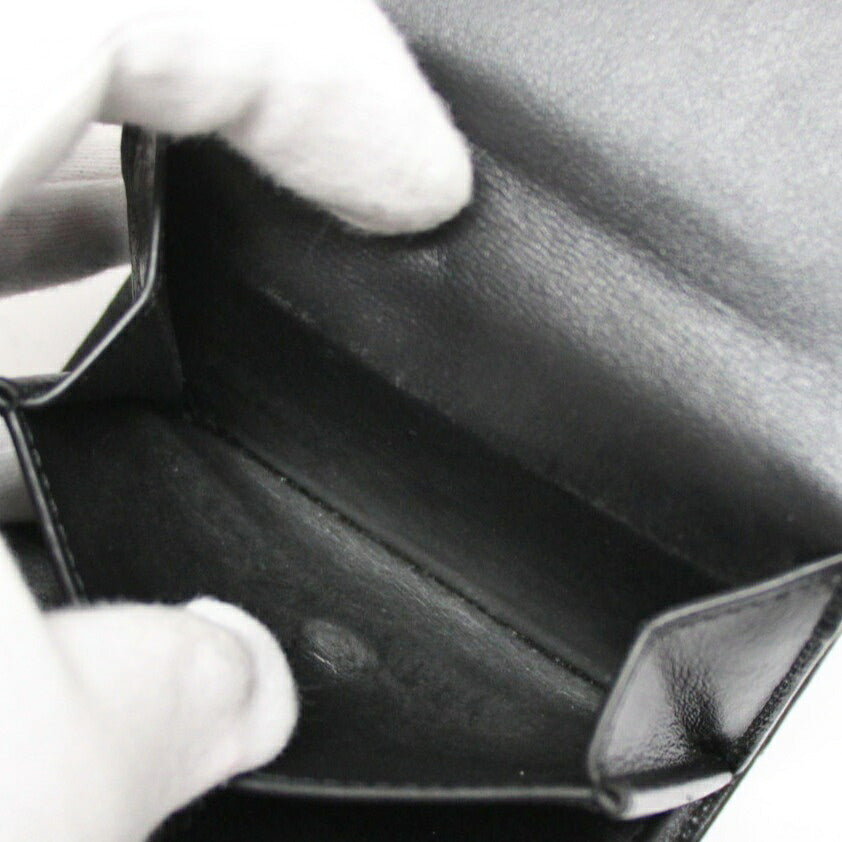 CELINE Triomphe Small Calf Wallet Black Size ONE SIZE