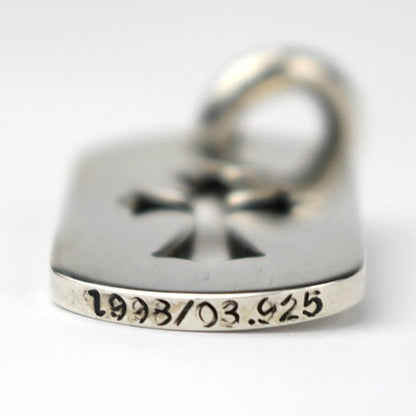 CHROME HEARTS Small Cutout Cross Tag Pendant Size ONE SIZE