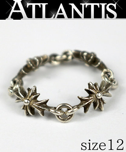 CHROME HEARTS Tiny E CH Plus Silver SV925 Ring Size ONE SIZE
