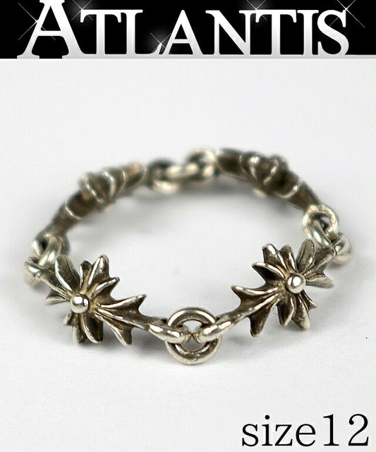 CHROME HEARTS Tiny E CH Plus Silver SV925 Ring Size US 6