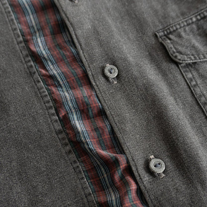 Comme des Garcons Paneled black denim shirt Size XL