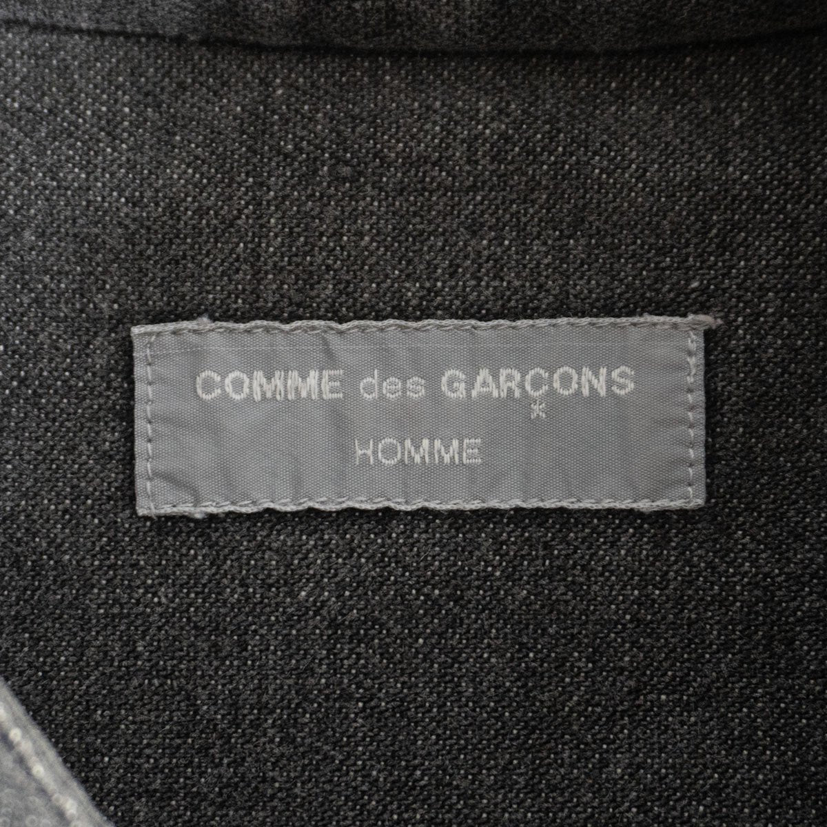 Comme des Garcons Paneled black denim shirt Size XL