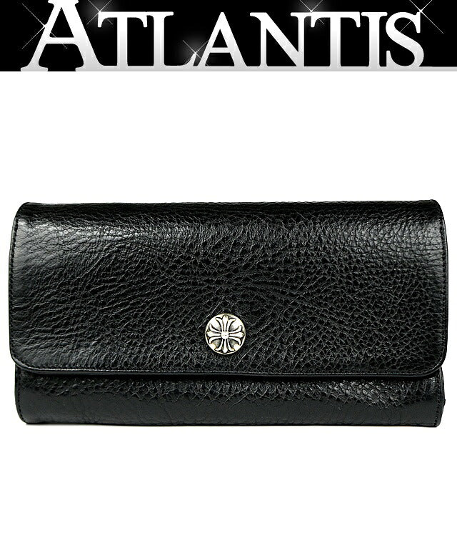 CHROME HEARTS Judy Leather SV925 Wallet Black Size ONE SIZE
