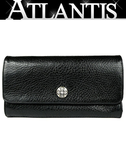 CHROME HEARTS Judy Leather SV925 Wallet Black Size ONE SIZE