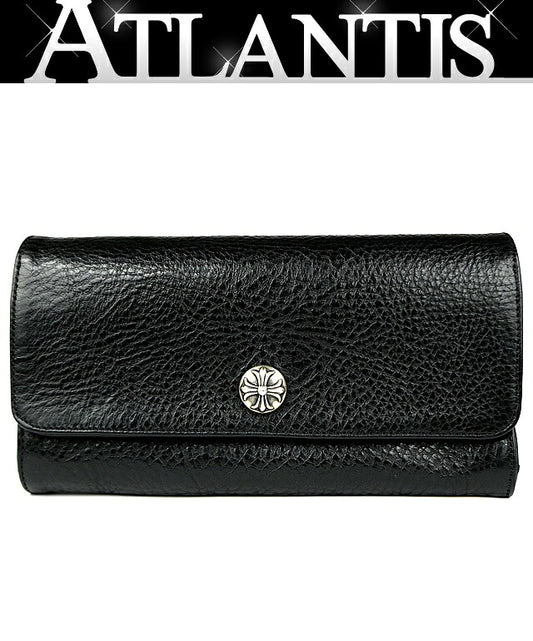 CHROME HEARTS Judy Leather SV925 Wallet Black Size ONE SIZE