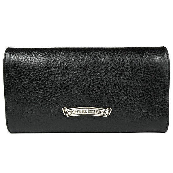CHROME HEARTS Judy Leather SV925 Wallet Black Size ONE SIZE