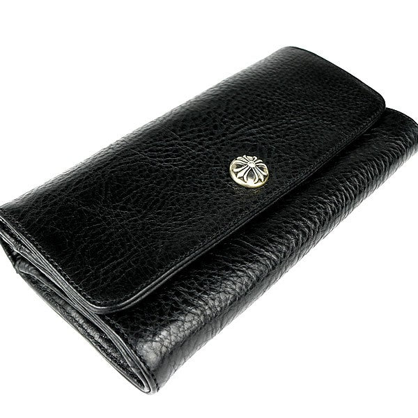 CHROME HEARTS Judy Leather SV925 Wallet Black Size ONE SIZE