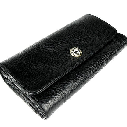 CHROME HEARTS Judy Leather SV925 Wallet Black Size ONE SIZE