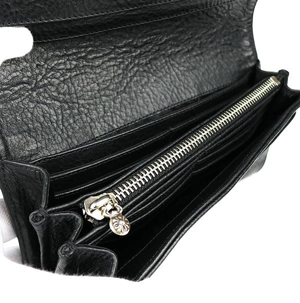 CHROME HEARTS Judy Leather SV925 Wallet Black Size ONE SIZE