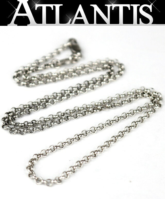 CHROME HEARTS Roll Chain Necklace Silver 18" Size ONE SIZE