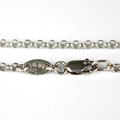 CHROME HEARTS Roll Chain Necklace Silver 18" Size ONE SIZE