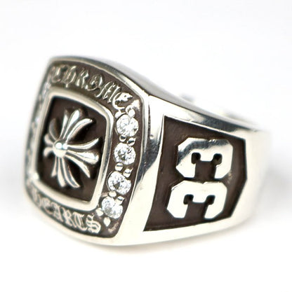 CHROME HEARTS Champion Pave Silver Ring Size ONE SIZE