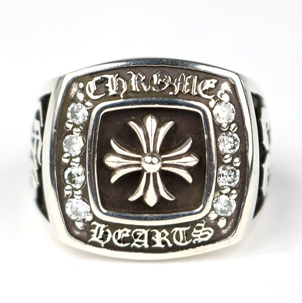 CHROME HEARTS Champion Pave Silver Ring Size ONE SIZE