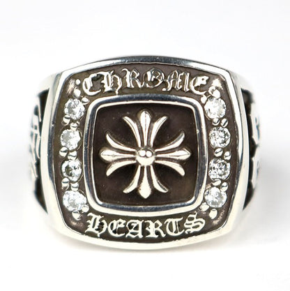 CHROME HEARTS Champion Pave Silver Ring Size ONE SIZE