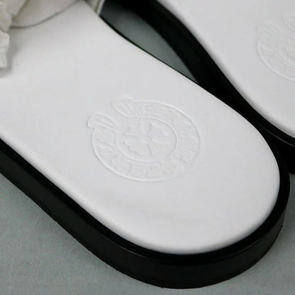 CHROME HEARTS Slide CH Plus Patch Sandals White Size EU 41