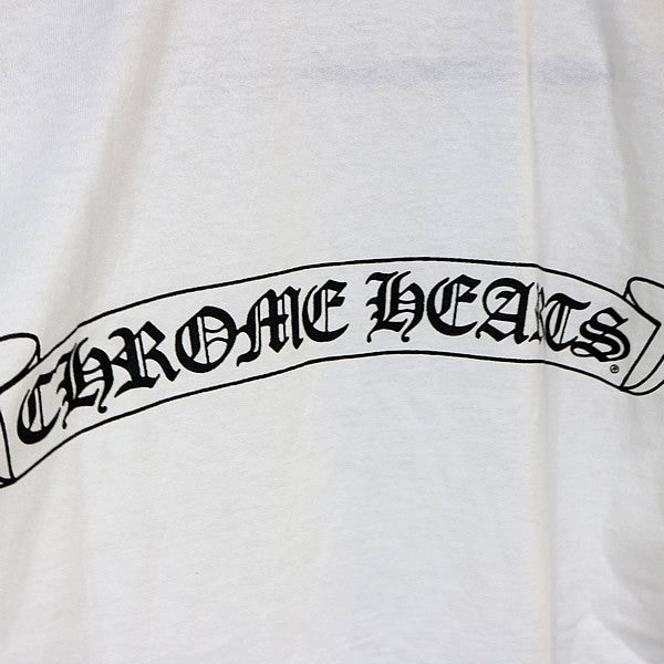 CHROME HEARTS Old Scroll Label Print T-Shirt White Size M