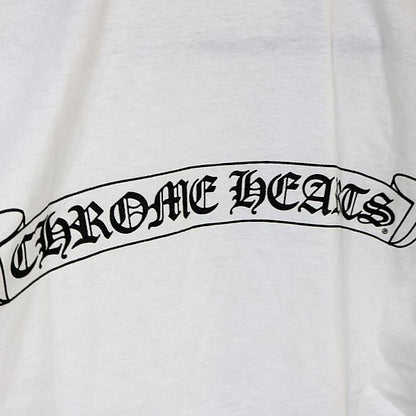 CHROME HEARTS Old Scroll Label Print T-Shirt White Size M