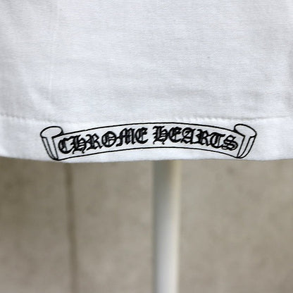 CHROME HEARTS Old Scroll Label Print T-Shirt White Size M