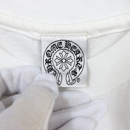 CHROME HEARTS Old Scroll Label Print T-Shirt White Size M