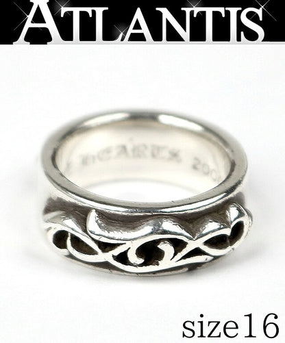 CHROME HEARTS Double Vine Silver Ring Silver Size ONE SIZE