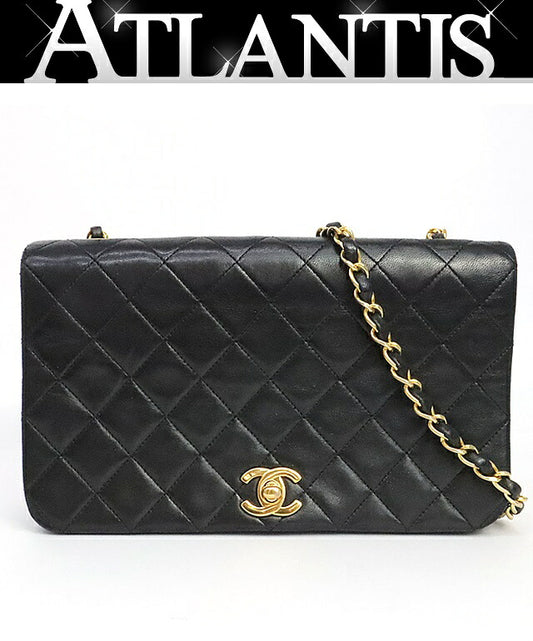 CHANEL Full Flap Matelasse 23 Bag Black Size ONE SIZE
