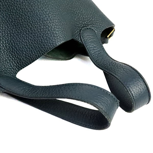 HERMES Picotin Lock PM Taurillon Vert Cypres Handbag Size ONE SIZE