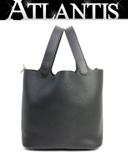 HERMES Picotin Lock MM Taurillon Clemence Bag Size ONE SIZE