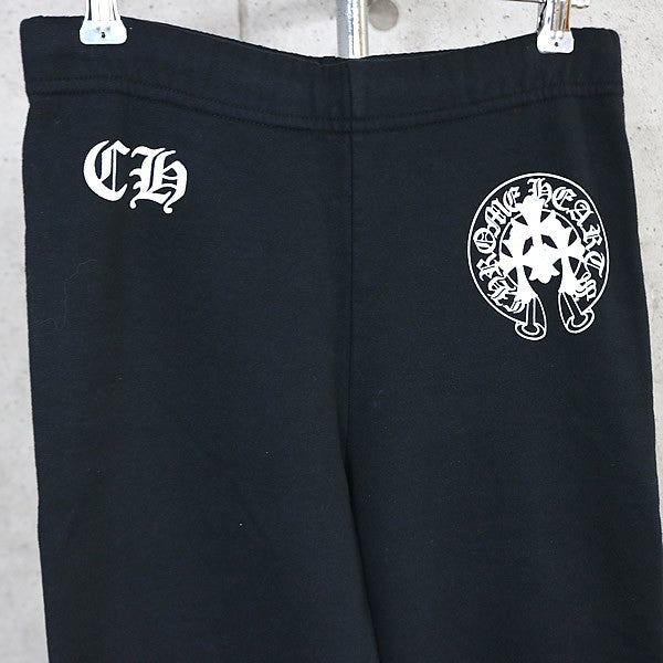 CHROME HEARTS Cemetery Cross Sweatpants Black Size S