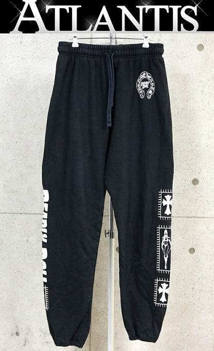 CHROME HEARTS Deadly Doll Cotton Sweatpants Black Size L