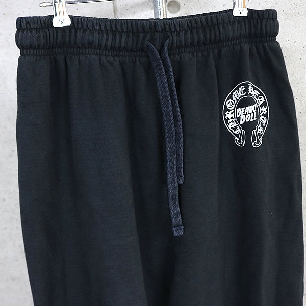 CHROME HEARTS Deadly Doll Cotton Sweatpants Black Size L