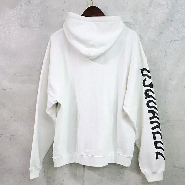 DSQUARED D2 Zip Herca Sleeve Logo Hoodie White Size XS